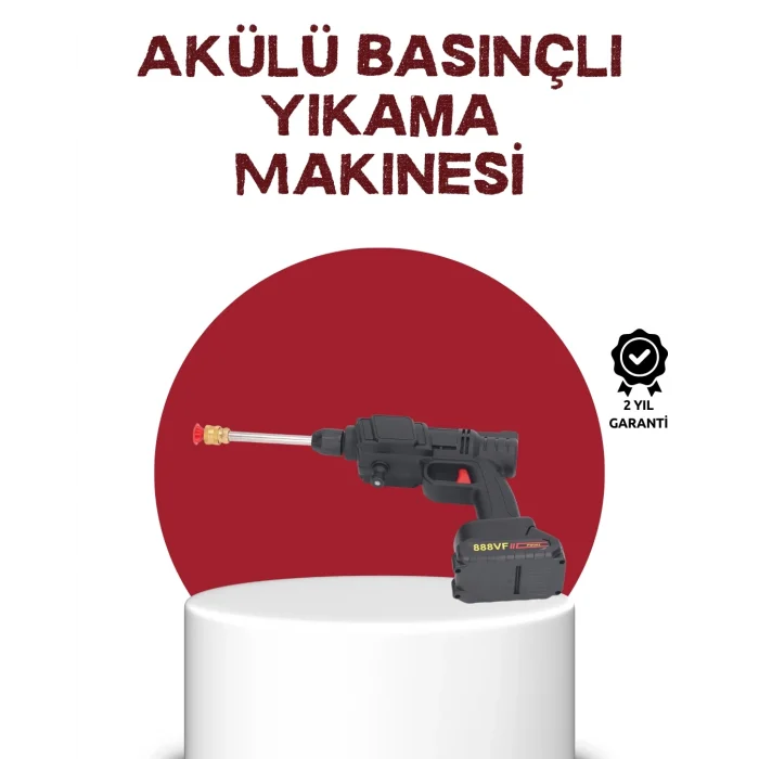BUĞZ Çok Fonksiyonlu Şarjlı Basınçlı Yıkama Tabancası Ev Araç Bahçe