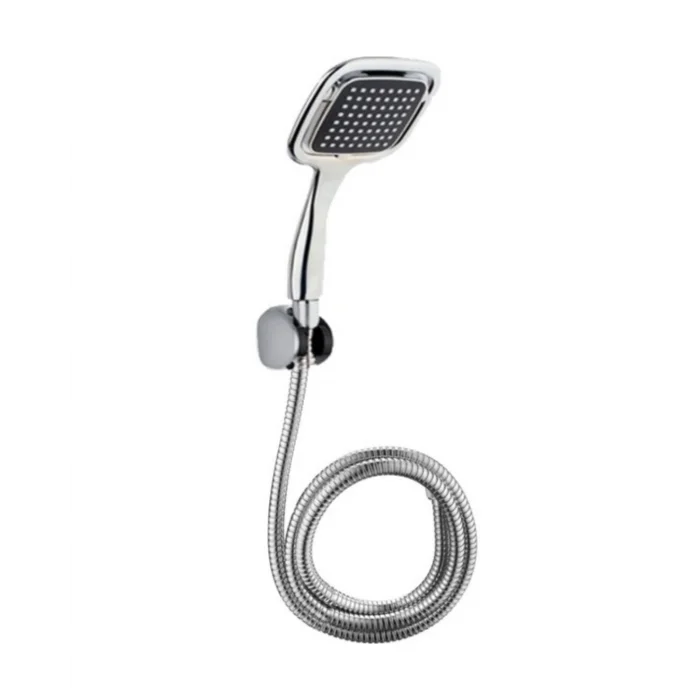 BUĞZ Çok Fonksiyonlu Siyah El Duşu Seti Spiral Hortum ve Duş Askısı Banyo Duş Başlığı