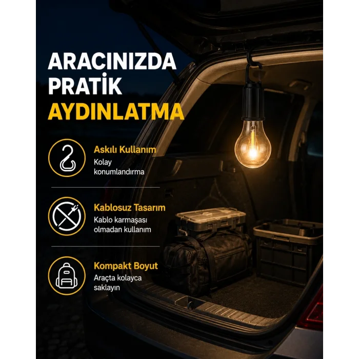 BUĞZ Çok Yönlü Asma Kancalı Kamp Işığı