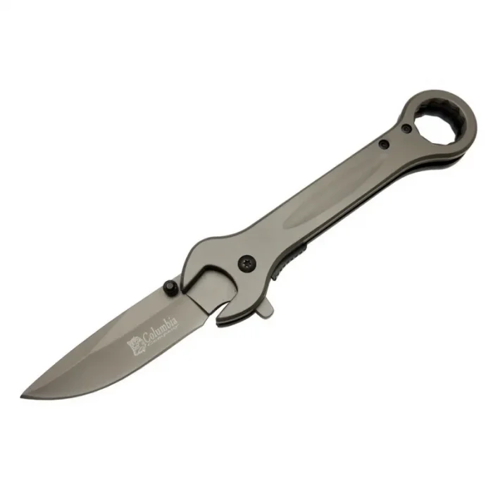  Columbia 8000B Anahtar Görünümlü Siyah Kamp Çakı 19 cm - Otomatik, Metal Sap