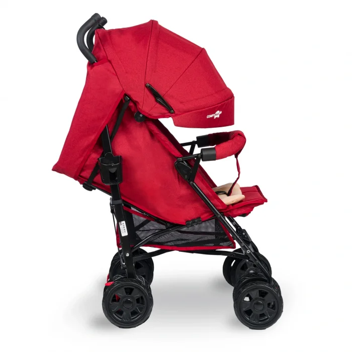 BUĞZ Comfymax Tam Yatar Baston Bebek Arabası – Dark Red