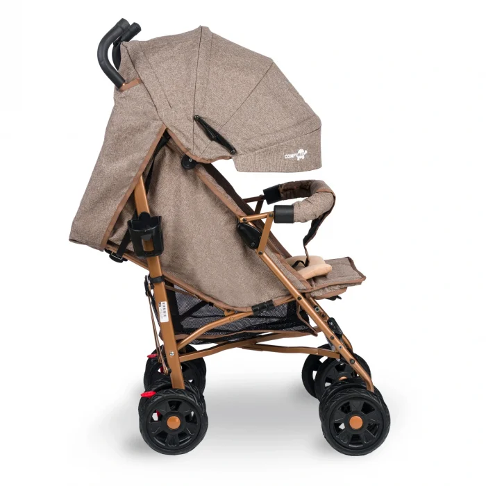 BUĞZ Comfymax Tam Yatar Baston Bebek Arabası – Wood Brown