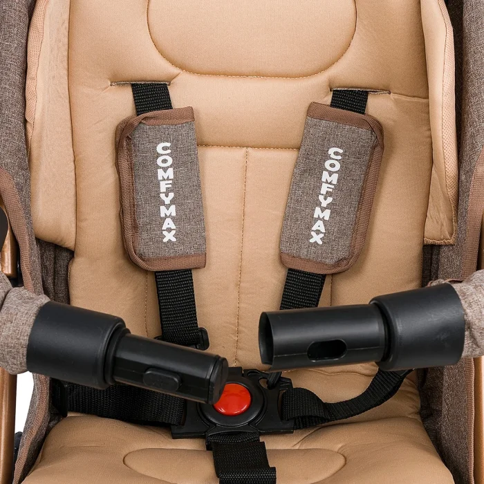 BUĞZ Comfymax Tam Yatar Baston Bebek Arabası – Wood Brown