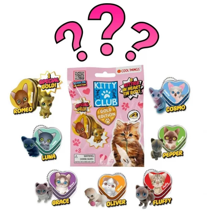 BUĞZ Cool Things Kitty Club Gold Edition 3D Sürpriz Figür Paketi