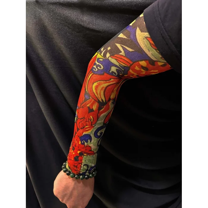  Çorap Dövme Giyilebilir Kol Bacak Dövmesi Likralı 2 Adet Model 4