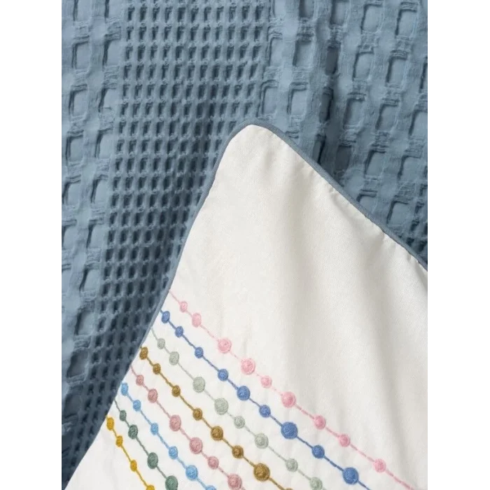  Cotton Box Aura Çift Kişilik Pike Takımı Pebble İndigo