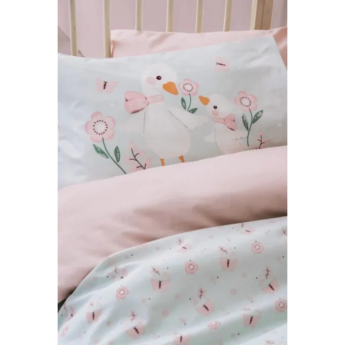 BUĞZ Cotton Box Bebek Nevresim Takımı Mamiduck Pembe