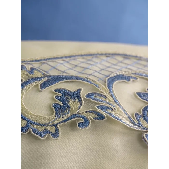 BUĞZ Cotton Box Brode Nakışlı Çift Kişilik Saten Nevresim Takımı Amaya Bej