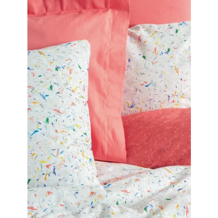  Cotton Box Petite Çift Kişilik Nevresim Takımı Messy Mercan
