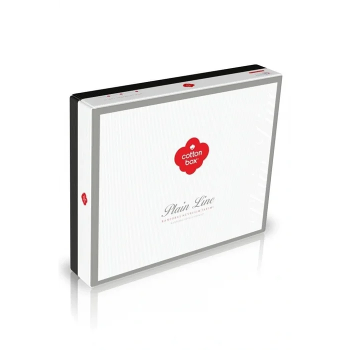 BUĞZ Cotton Box Plain Çift Kişilik Nevresim Takımı Vizon Krem