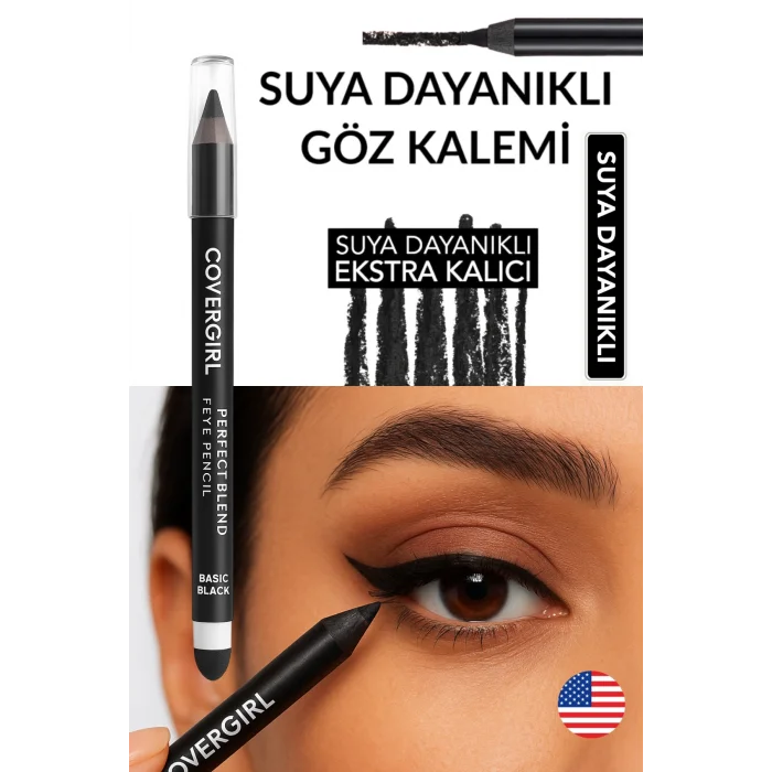  Covergirl Perfect Blend Siyah Eyeliner Kalem Black 100 Suya Dayanıklı Göz Kalemi