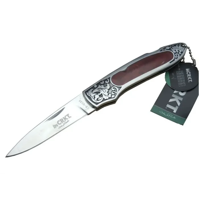 BUĞZ Cr 0128 Rd Kamp Çakı 18 Cm - Metal Desenli Sap, Kılıflı, Kutulu