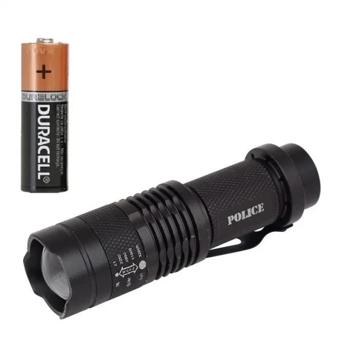 BUĞZ Cree Q5 Led Zoomlu  Pilli Mini Feneri 14500 Pil İle Çalışma Özelliği