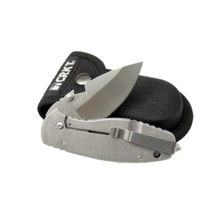  Crkt 3329 BK Heat Kamp Çakı 18cm - Metal Sap, Kılıflı, Açacaklı, Perçinli