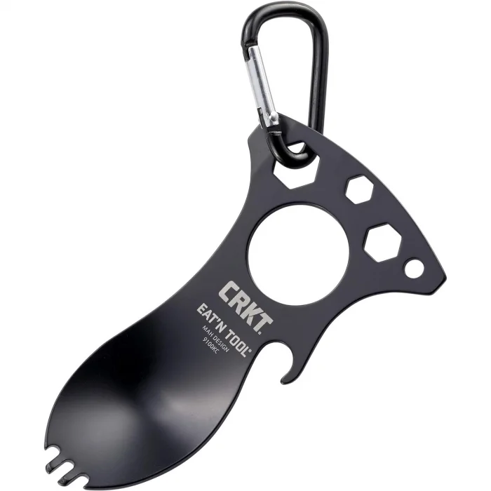 BUĞZ Crkt 9100k Eat’n Tool Karabina Çok Fonksiyonlu Karabina Tornavida Lokma Açacak Çatal Kaşık