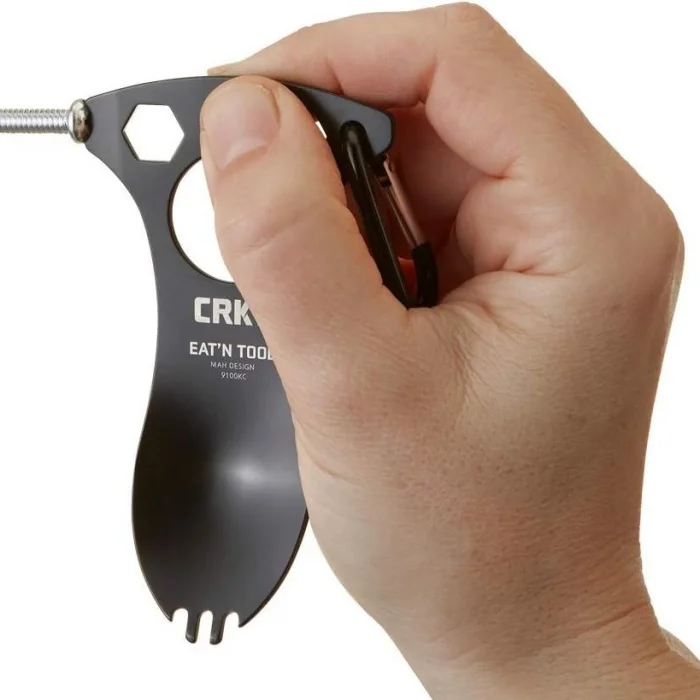 BUĞZ Crkt 9100k Eat’n Tool Karabina Çok Fonksiyonlu Karabina Tornavida Lokma Açacak Çatal Kaşık