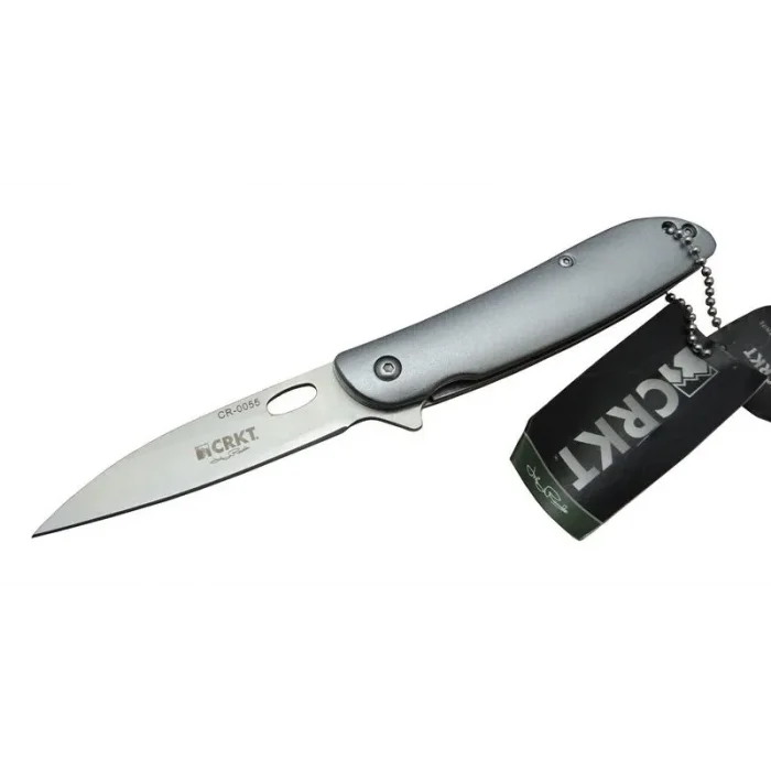  CRKT CR 0055 Kamp Çakı 18 cm - Otomatik, Metal Saplı, Kılıflı, Kutulu