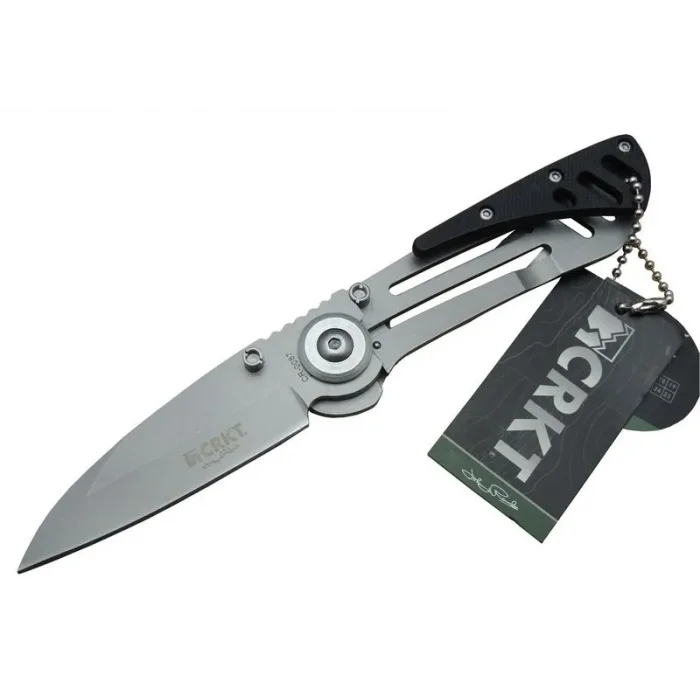  CRKT CR 0087 BK Kamp Çakı 18 cm - Metal Saplı, Otomatik, Kılıflı