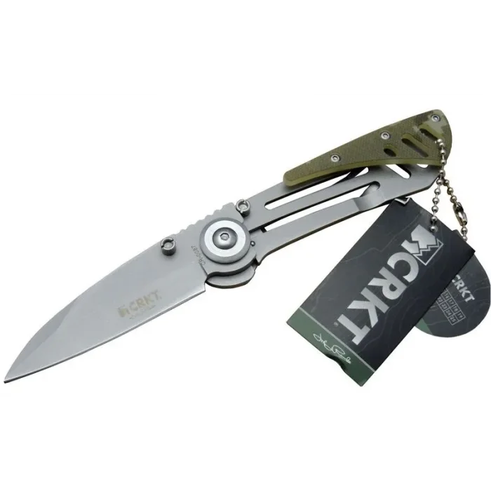  CRKT CR 0087 KM Kamp Çakı 18 cm - Metal Saplı, Otomatik, Kılıflı