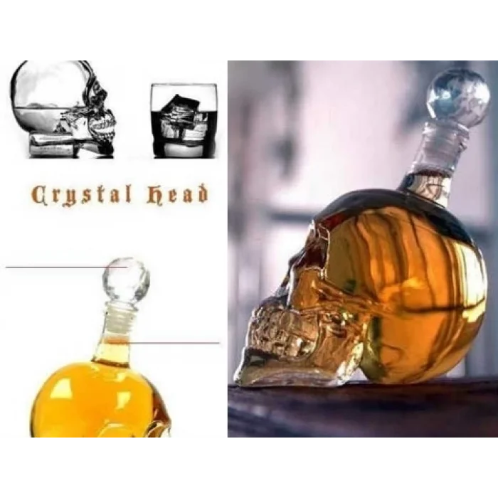 BUĞZ Crystal Head Kuru Kafa Cam Şişe 350 Ml - Lisinya