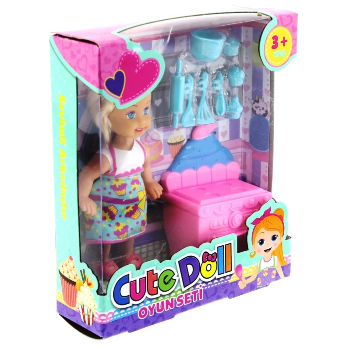  Cute Doll Mini Bebek Mutfak Oyun Seti