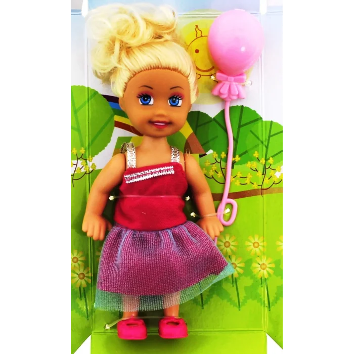  Cute Girl Pembe Balonlu Sarışın Mini Bebek