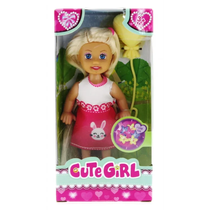  Cute Girl Sarı Balonlu Sarışın Mini Bebek