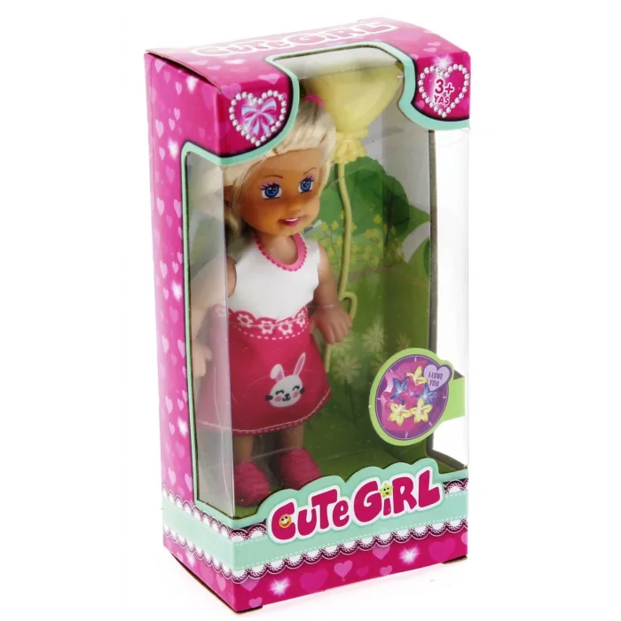  Cute Girl Sarı Balonlu Sarışın Mini Bebek