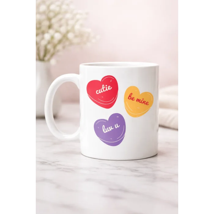 BUĞZ Cutie Be Mine lYK U Porselen Kupa – Model 9 - Sevgiliye Özel Tatlı Tasarım