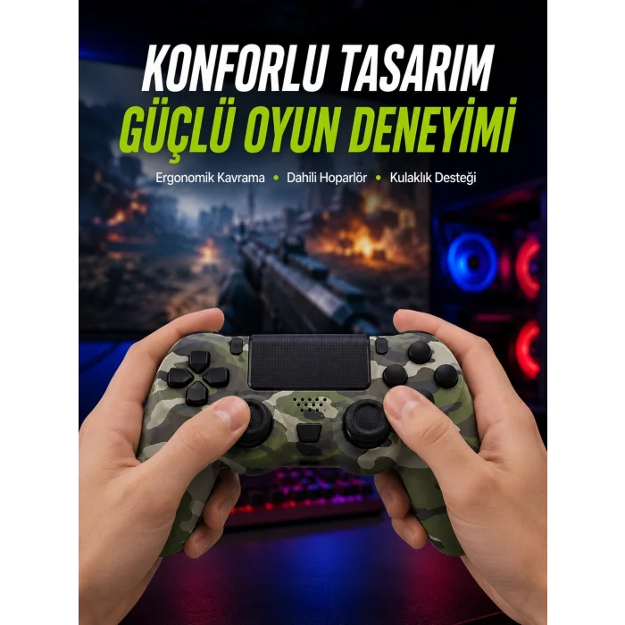 BUĞZ Dahili Hoparlör ve Kulaklık Girişli Oyun Kolu – Kişisel ve Ortak Ses Deneyimi