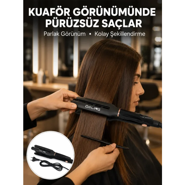 BUĞZ Daling Profesyonel Saç Düzleştirici Seramik Yüzey Tüm Saç Tipleri İçin Yeni Nesil