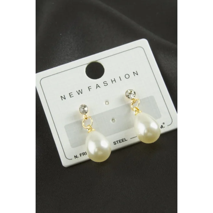  Damla İnci Taşlı Küpe