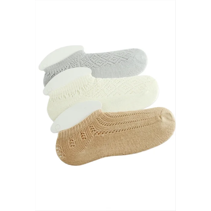  Dantel Yünlü Kısa Çorap