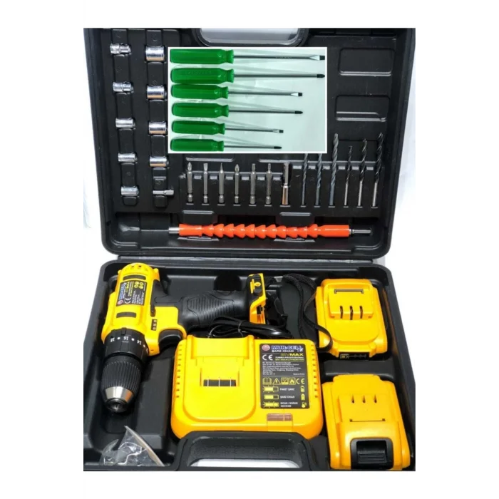BUĞZ Darbeli kablosuz matkap 21 watt 20 volt anahtarsız mandren 2 akü 2 yıl garantili set