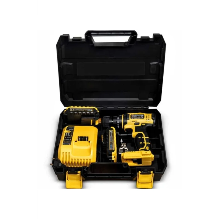 BUĞZ Darbeli kablosuz matkap 24 volt 21 watt anahtarsız mandren 2 akü 40 parça setli - Yok Yan Sap