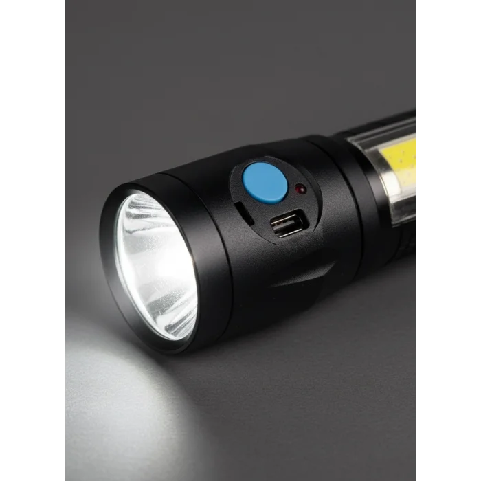 BUĞZ Dayanıklı Metal Gövdeli El Feneri, Gece ve Kamp Kullanımı İçin