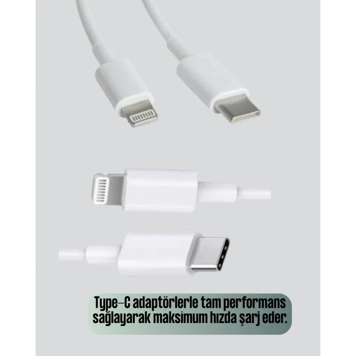  Dayanıklı TPE Lightning Kablo – 30W Hızlı Şarj ve Veri Transferi