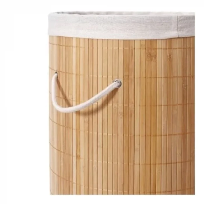  DecoHandy Yuvarlak Bambu Kirli Sepeti
