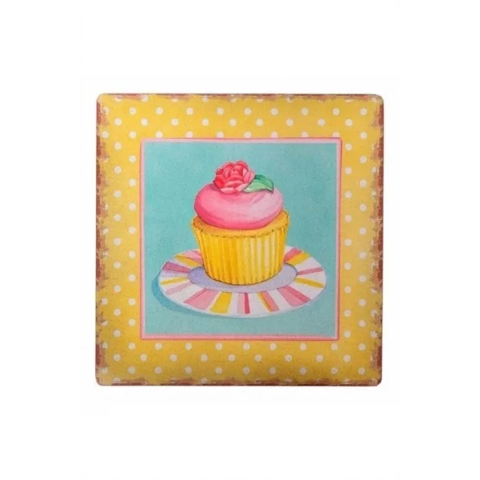  Decotown Duvar Panosu 40*40 Cup Cake Muffin Motifli Duvar Süsü