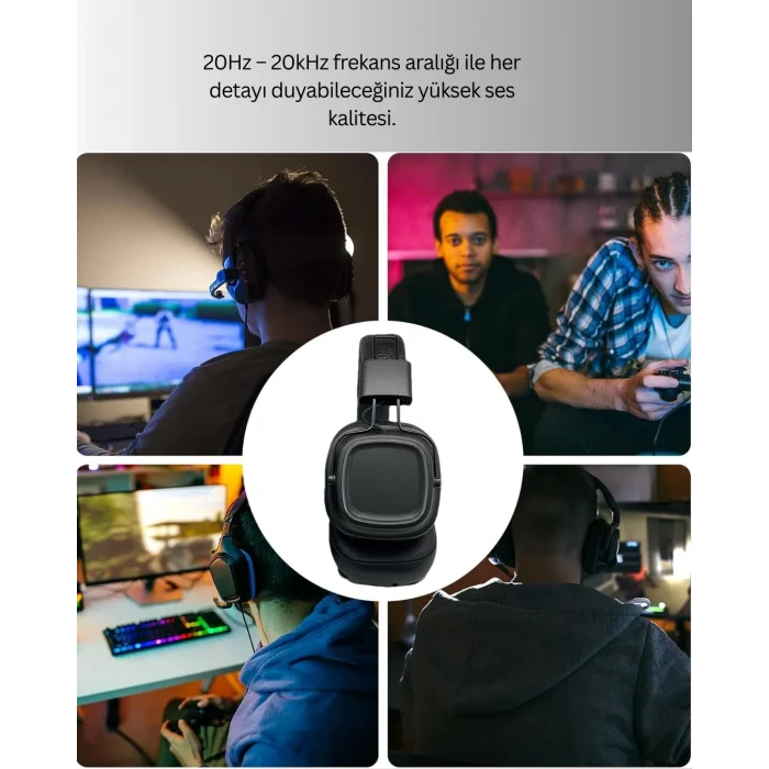BUĞZ Deep Bass Destekli Kablosuz Katlanabilir Kulak Üstü Kulaklık - BUĞZ