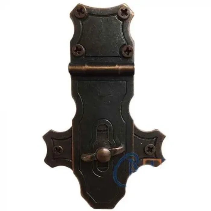 BUĞZ Dekoratif Anahtarlı Sandık Askısı - 40x65mm, Oksit, 1 Adet