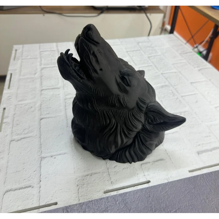 BUĞZ Dekoratif Asılabilir Siyah Ayı Başı 3D Duvar Heykeli 25x19 cm