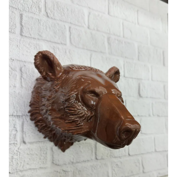 BUĞZ Dekoratif Ayı Duvar Heykeli Asılabilir Hediyelik 25x19 cm - Lisinya