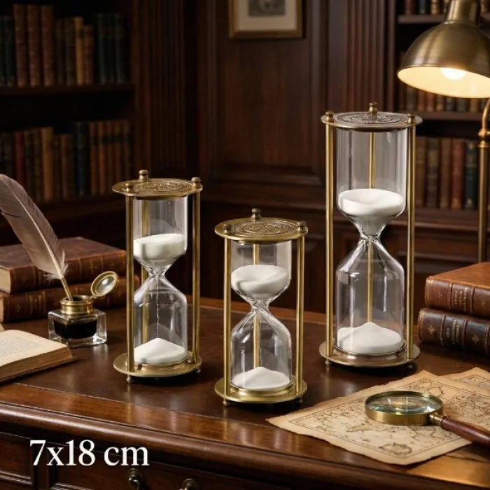 BUĞZ Dekoratif Cam Kum Saati 7x18 cm