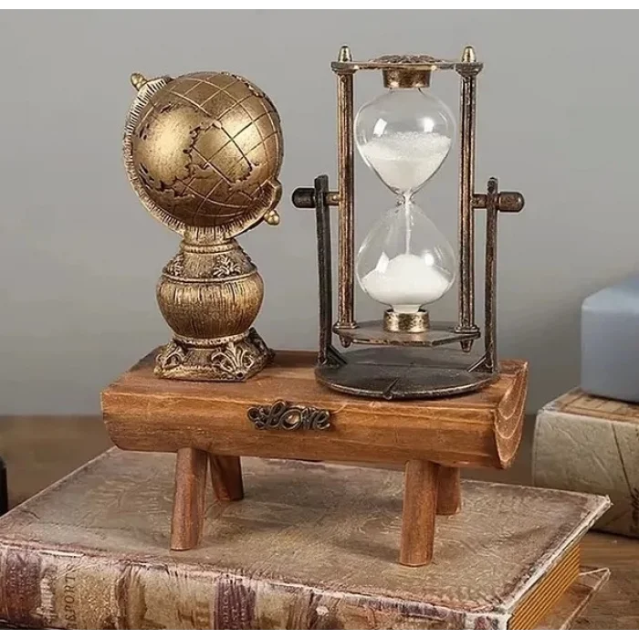  Dekoratif Dünya Biblolu Kum Saati