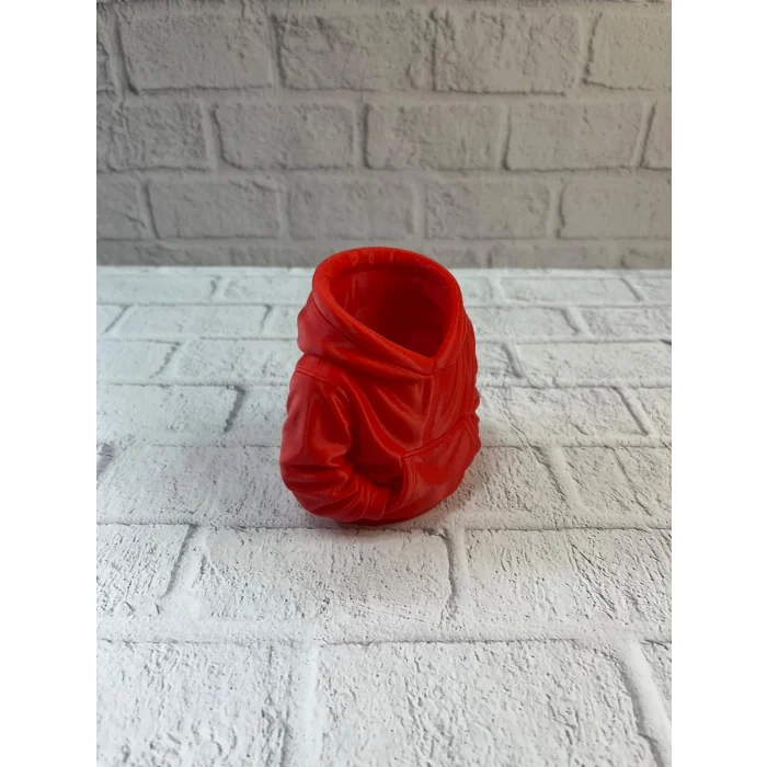 BUĞZ Dekoratif Kırmızı Hoodie Kalemlik 10x10 cm