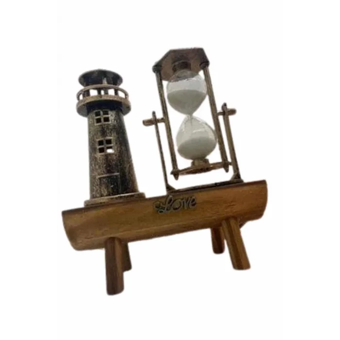  Dekoratif Kum Saati Deniz Feneri Retro Masa Hediyeli Eşya
