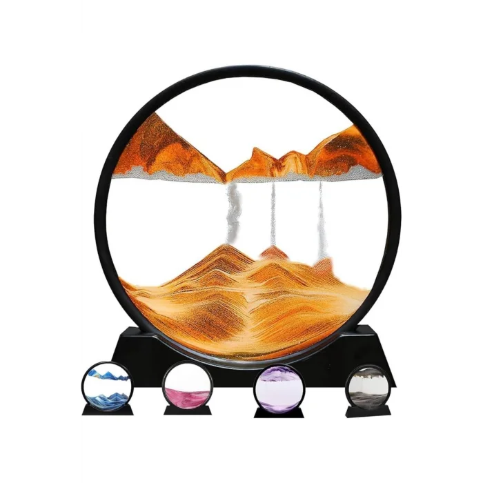  Dekoratif Kum Sulu Kum Saati Yuvarlak Şık Kum Tablosu Kum Saati Şeklinde Kum Tablo