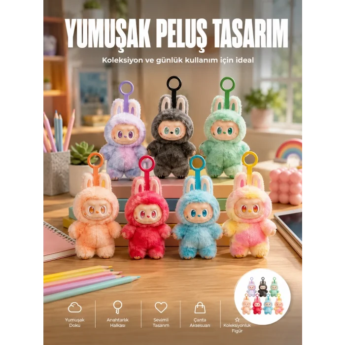 BUĞZ Dekoratif Labubu Peluş Figür Oyuncak Yeni Seri