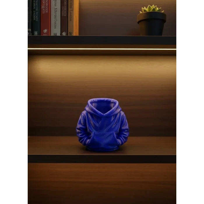 BUĞZ Dekoratif Lacivert Hoodie Kalemlik 10x10 cm